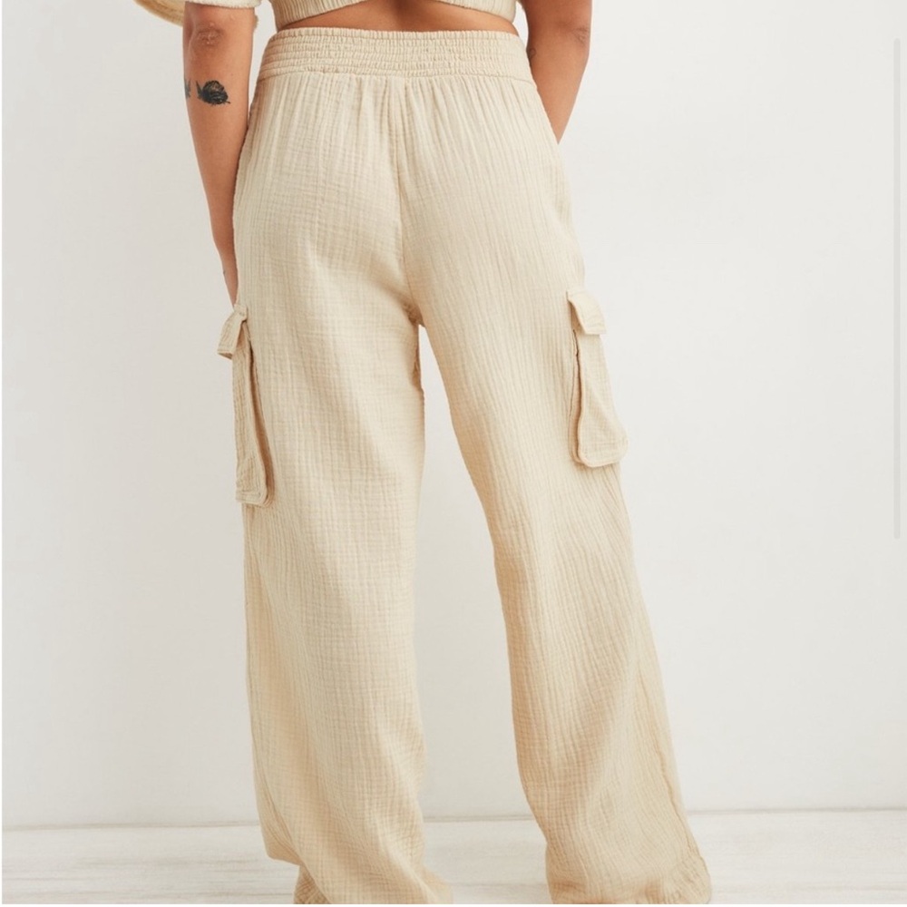 Aerie | Pool to Party Breezy Gauze Cargo Pants | Size L